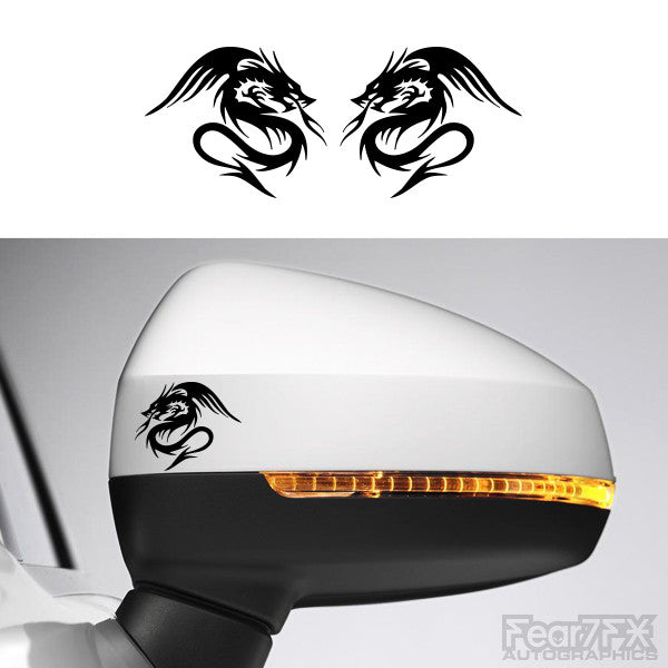 2x Dragon Side Mirror Vinyl Transfer Decals