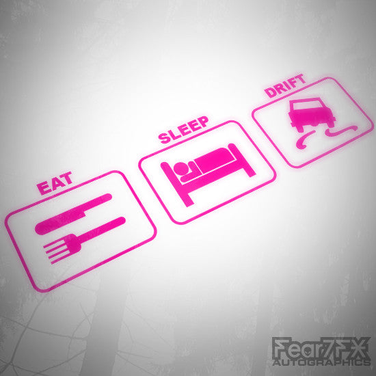 Eat Sleep Drift JDM Euro Decal Sticker