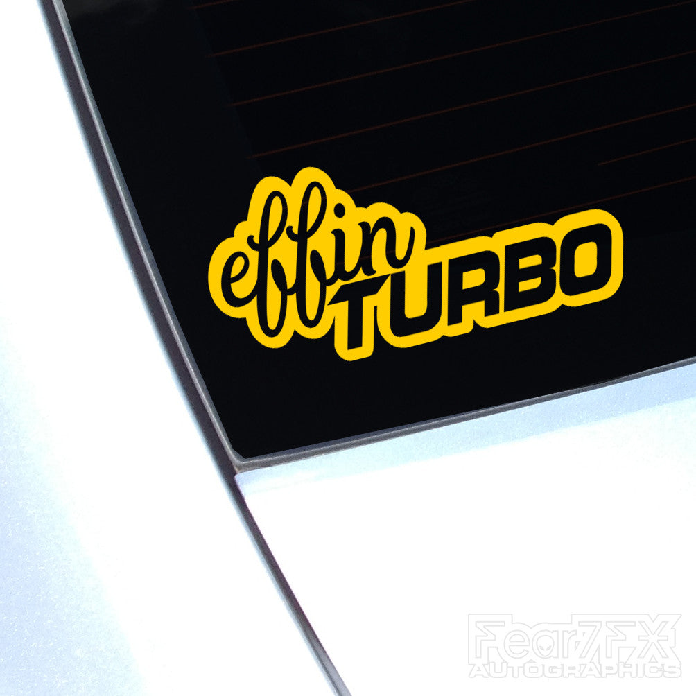 Effin Turbo JDM Euro Decal Sticker V2
