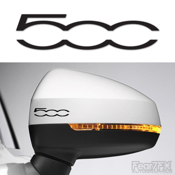 2x Abarth 500 Side Mirror Vinyl Transfer Decals