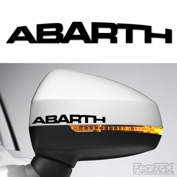2x Abarth Side Mirror Vinyl Transfer Decals