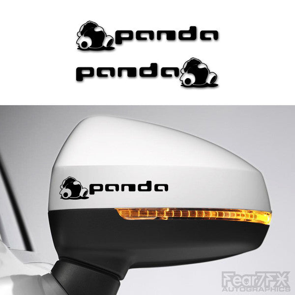 2x Fiat Panda Side Mirror Vinyl Transfer Decals