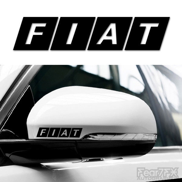 2x Fiat Side Mirror Vinyl Transfer Decals