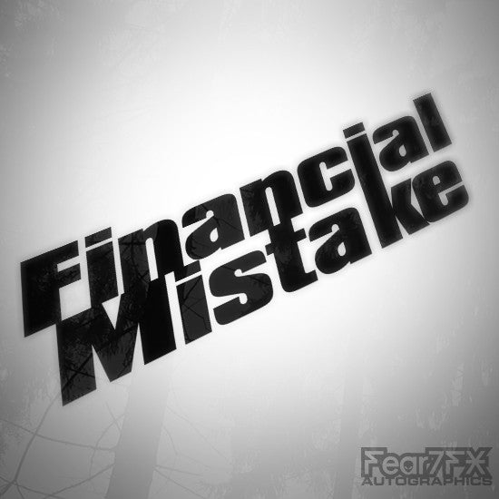 Financial Mistake Funny Euro Decal Sticker