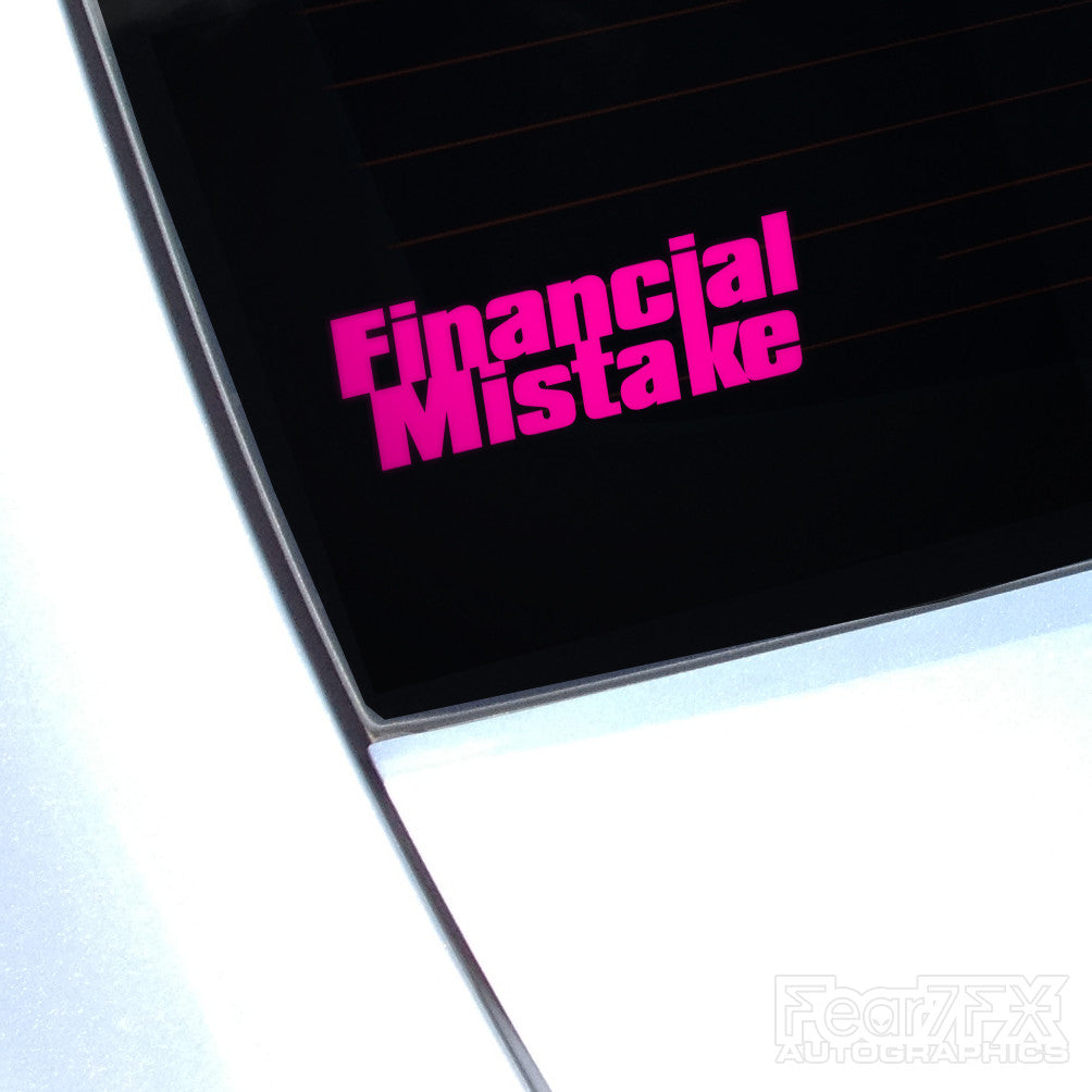 Financial Mistake Funny Euro Decal Sticker