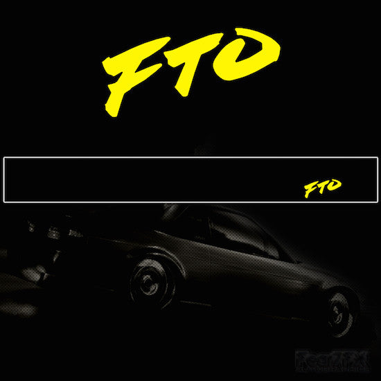FTO V2 Vinyl Windscreen SunStrip Any 2 Colours