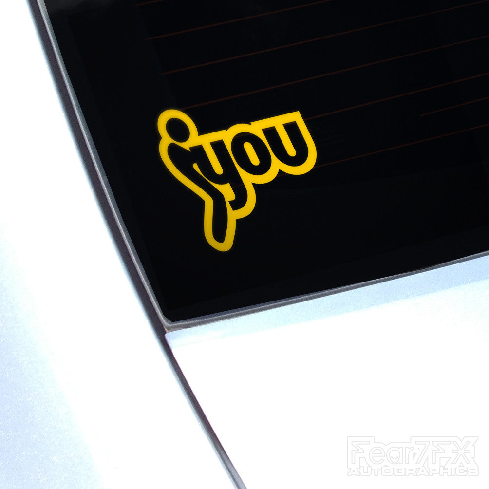 F*ck You! Funny Euro Window Decal Sticker