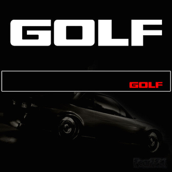 Golf V2 Vinyl Windscreen SunStrip Any 2 Colours