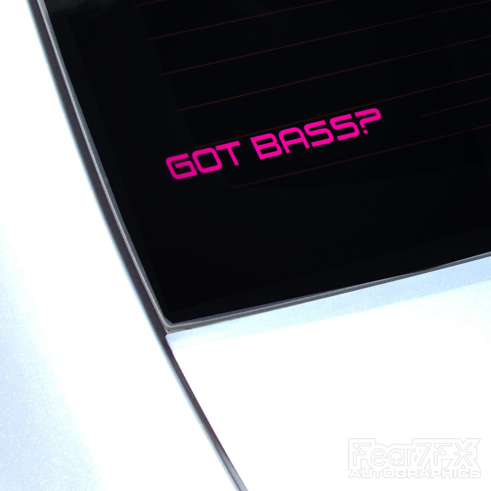 Got Bass? JDM Euro Decal Sticker