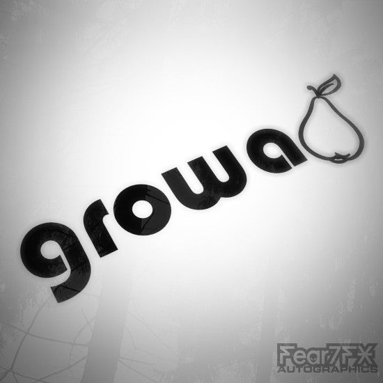 Grow A Pear Funny JDM Euro Decal Sticker V1