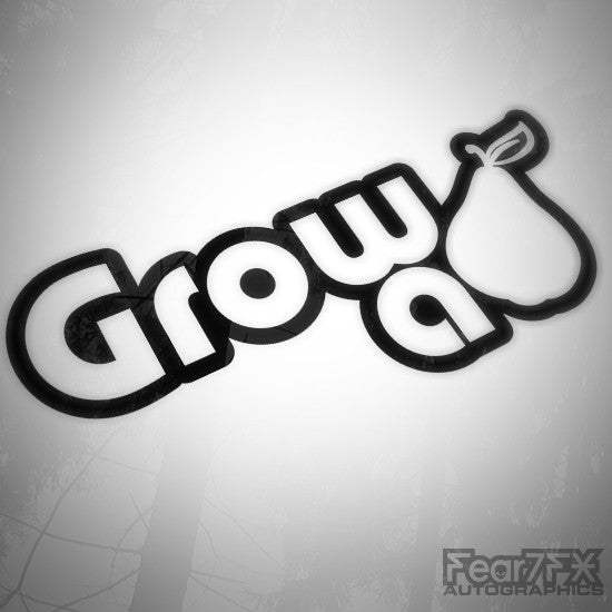 Grow A Pear Funny JDM Euro Decal Sticker V2