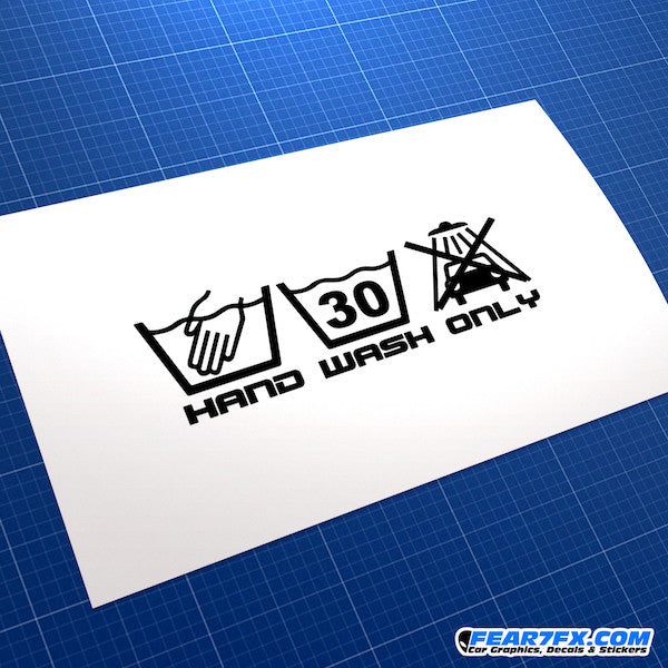 Hand Wash Only V3 Funny JDM Car Vinyl Decal Sticker