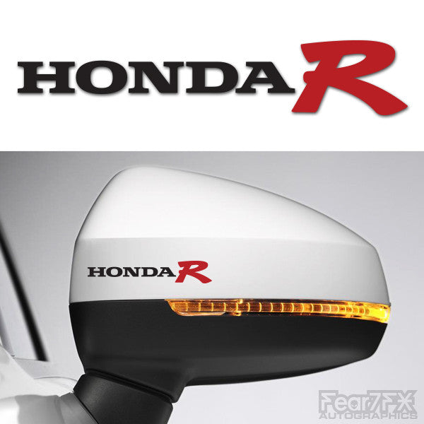 2x Honda R Side Mirror Vinyl Transfer Decals