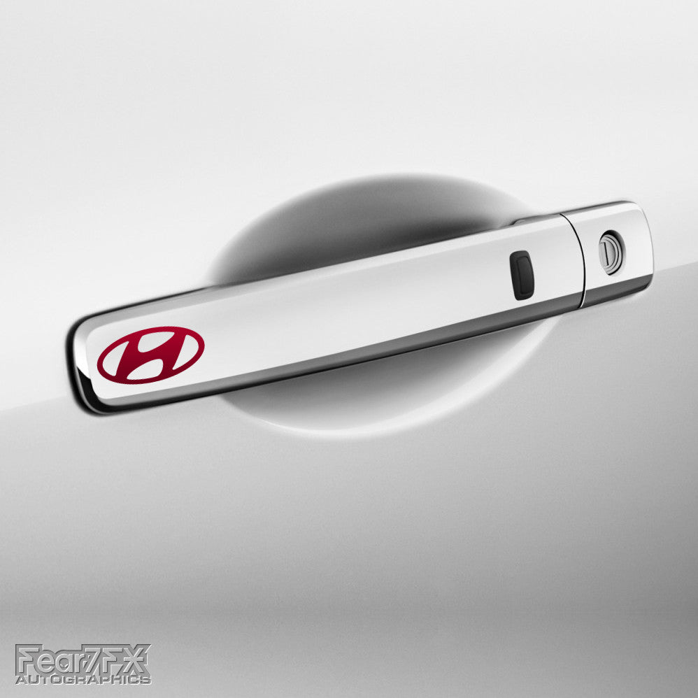 4x Hyundai V2 Door Handle Vinyl Decals