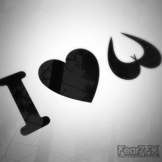 I Love Boobies Funny JDM Euro Decal Sticker V1