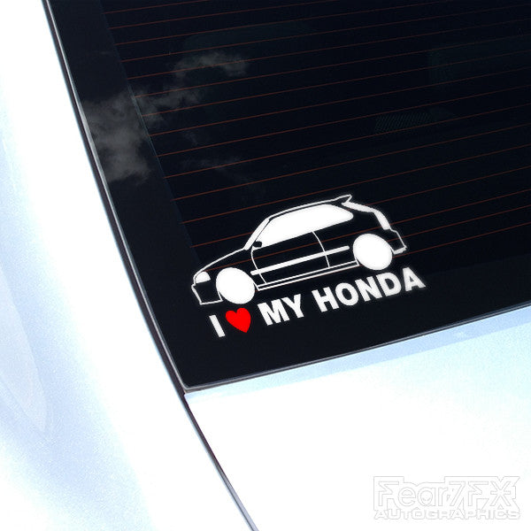 I Love My Honda JDM Euro Decal Sticker