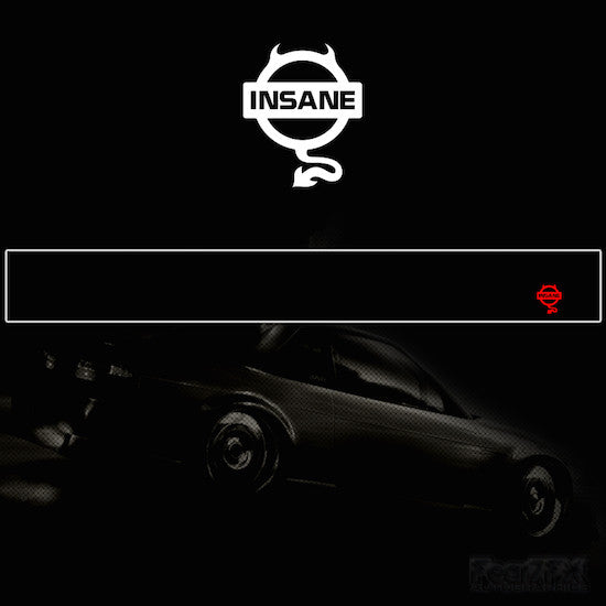 Insane Devil V2 Vinyl Windscreen SunStrip Any 2 Colours