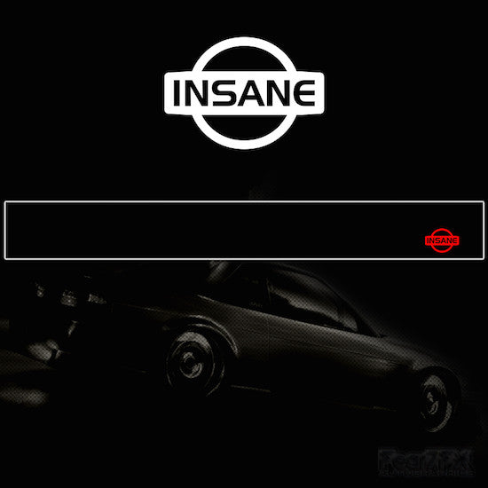 Nissan Insane V2 Vinyl Windscreen SunStrip Any 2 Colours