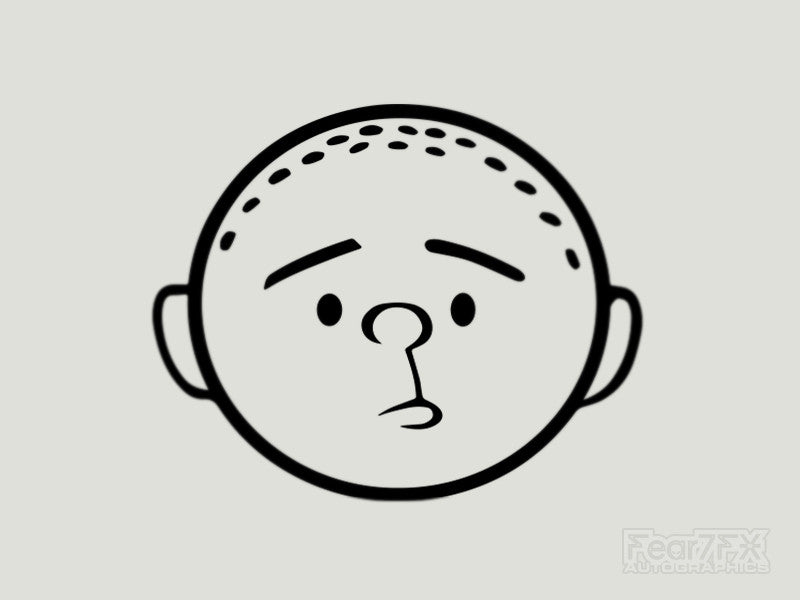 2x Karl Pilkington Melon Head Vinyl Decal