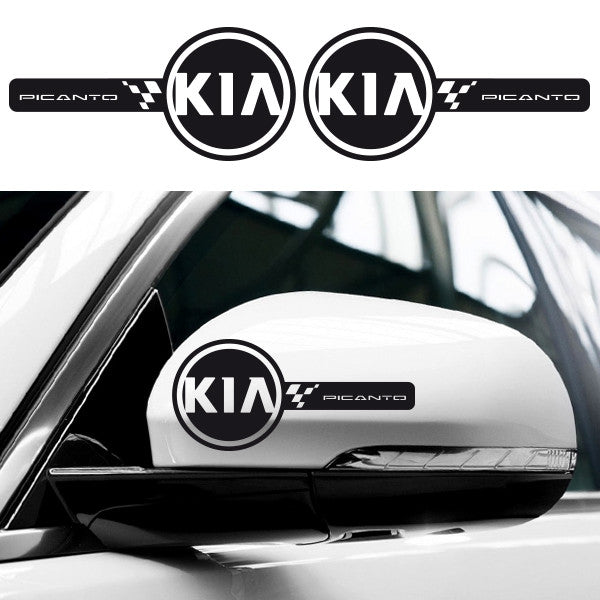 2x KIA Picanto Custom Wing Mirror Vinyl Decals