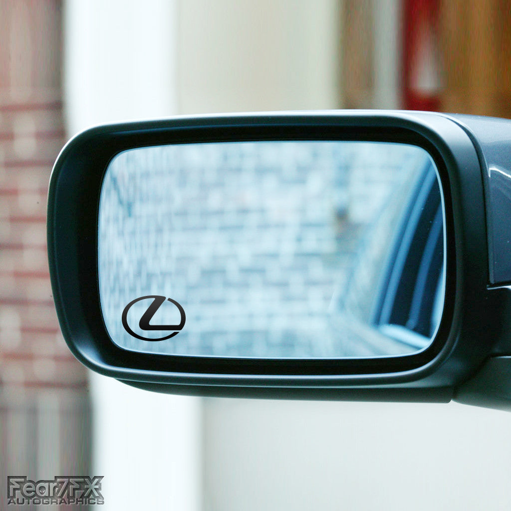 2x Lexus Logo Wing Mirror Vinyl Transfer Decals