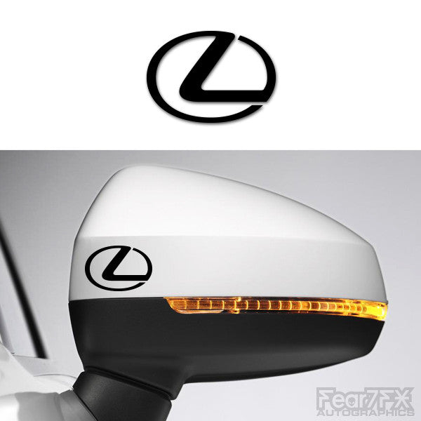 2x Lexus Logo Side Mirror Vinyl Transfer Decals