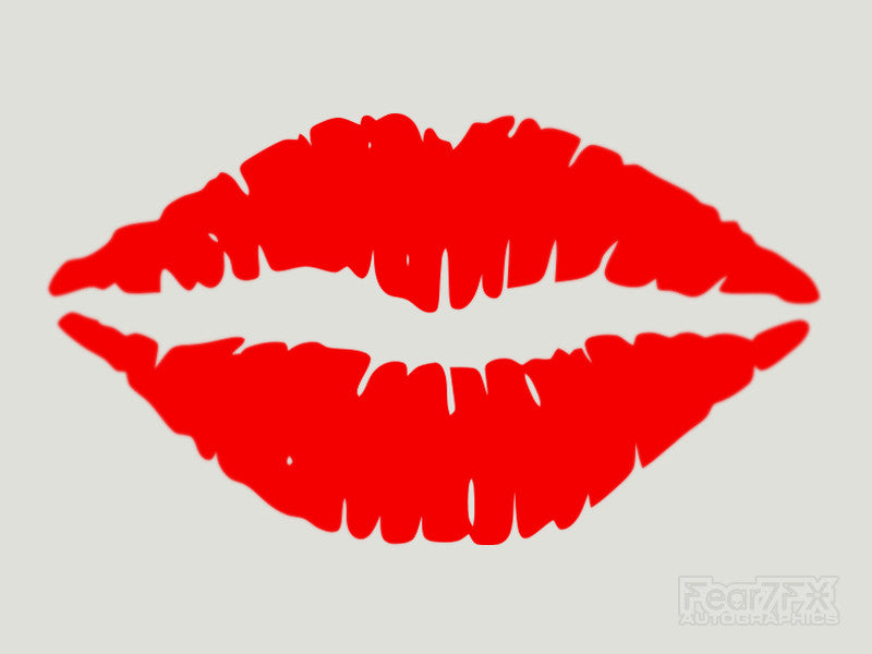 2x Lips Vinyl Transfer Decal