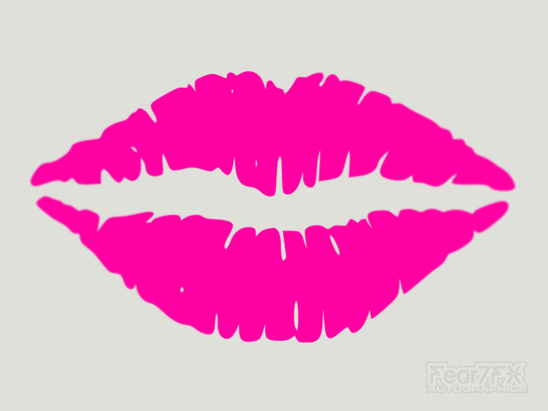 2x Lips Vinyl Transfer Decal
