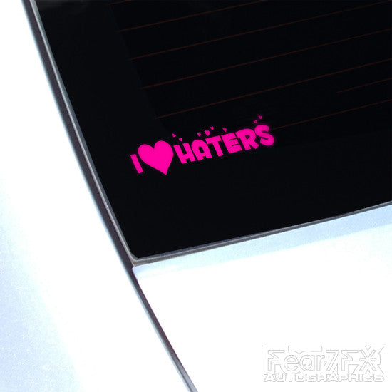 I Love Haters JDM Car Vinyl Decal Sticker