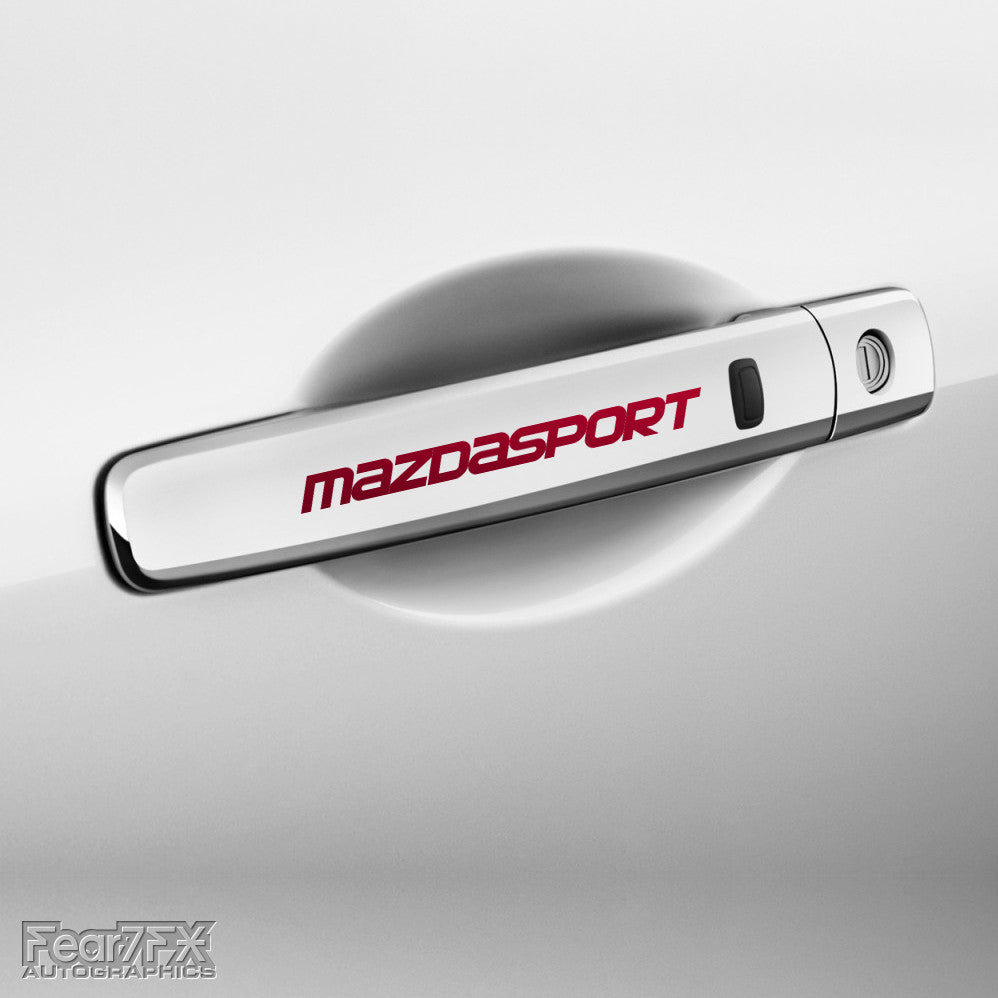 4x Mazdasport Door Handle Vinyl Decals