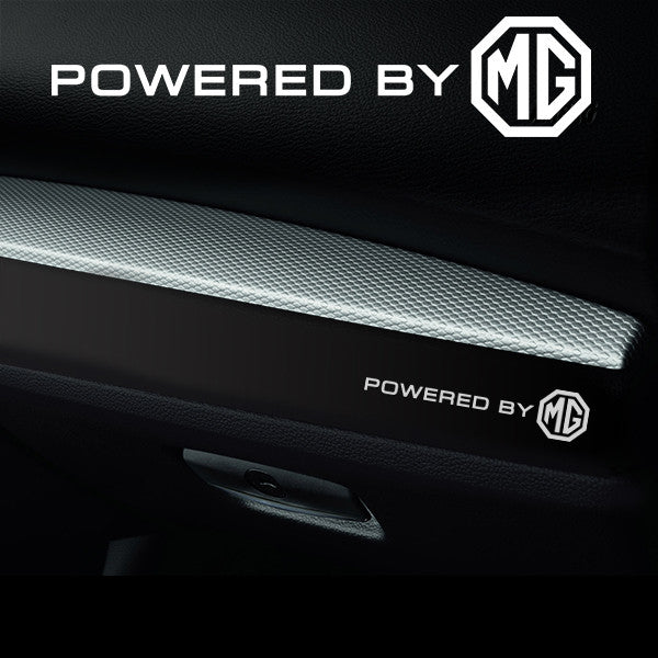 2x MG Dashboard Powered By Vinyl Decal