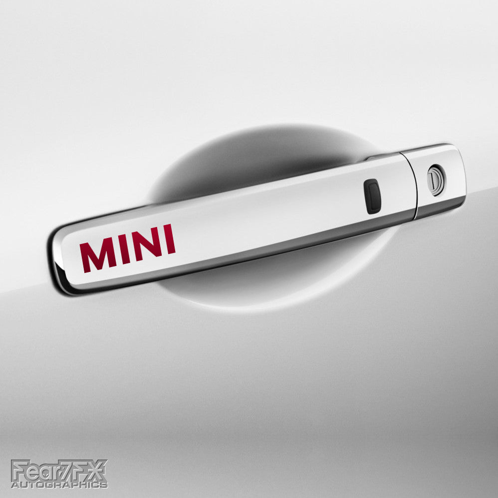 4x MINI Door Handle Vinyl Decals