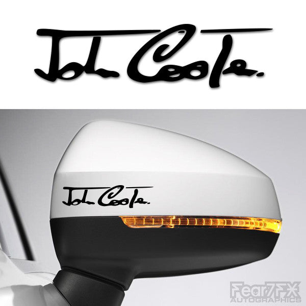 2x John Cooper Side Mirror Vinyl Transfer Decals