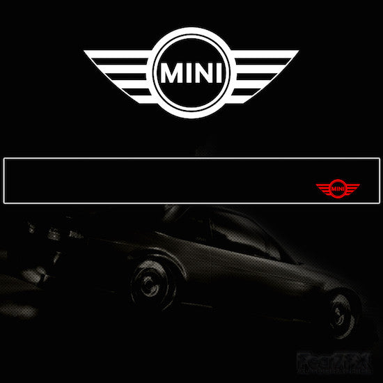 MINI V2 Vinyl Windscreen SunStrip Any 2 Colours