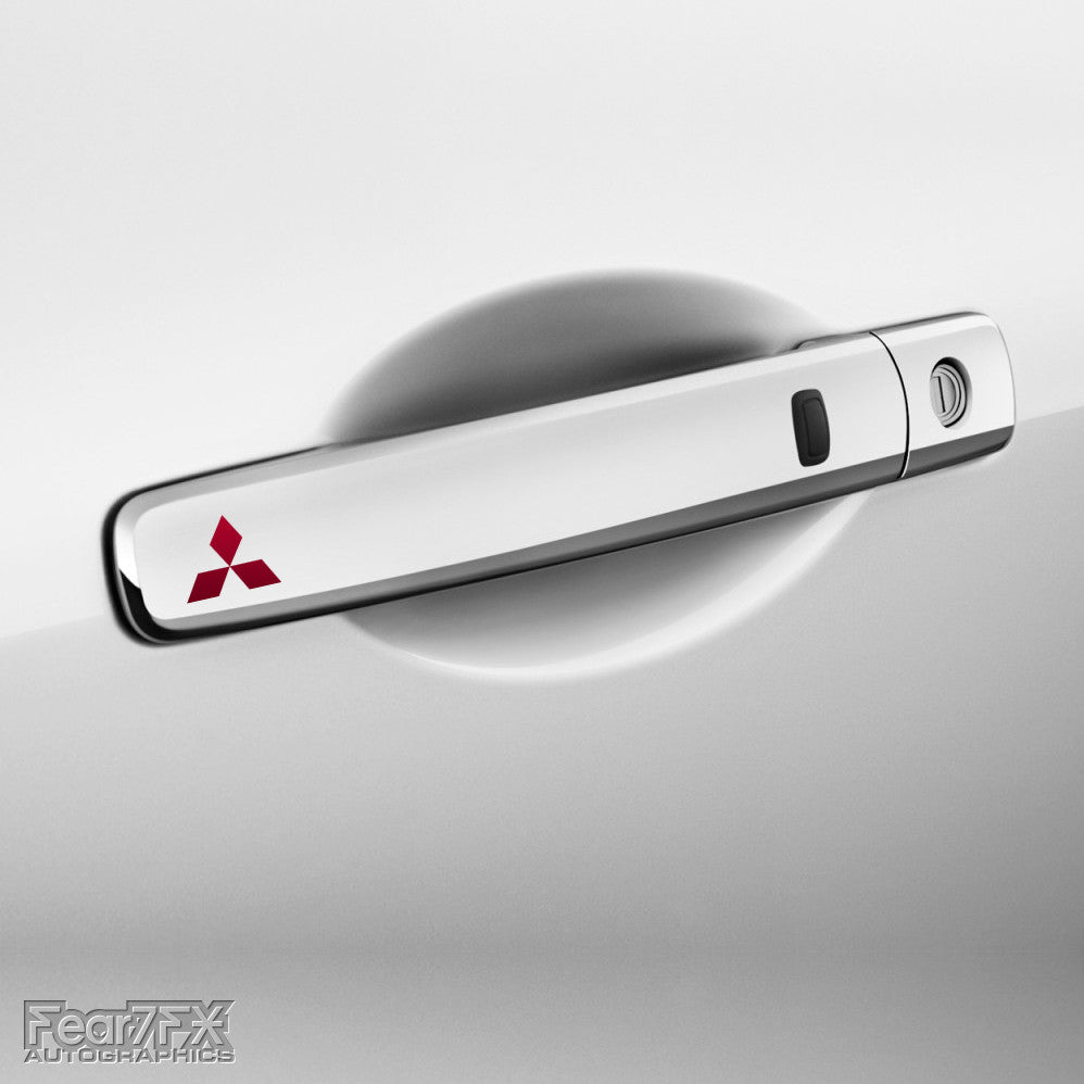 4x Mitsubishi V2 Door Handle Vinyl Decals