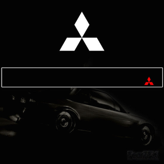 Mitsubishi V2 Vinyl Windscreen SunStrip Any 2 Colours