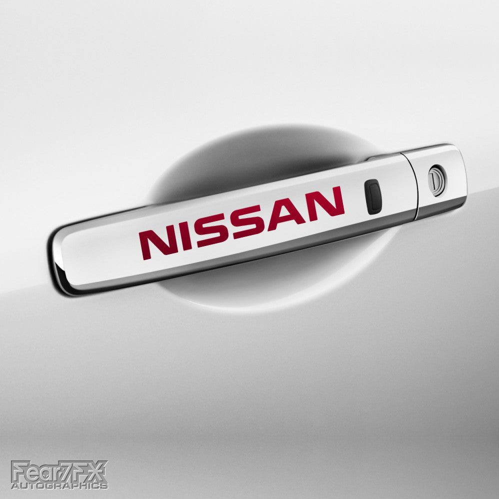 4x Nissan V1 Door Handle Vinyl Decals