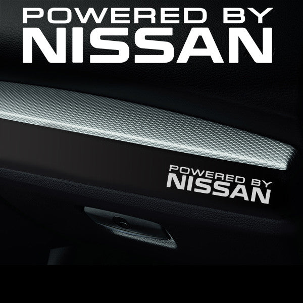2x Nissan Dashboard Powered By Vinyl Decal