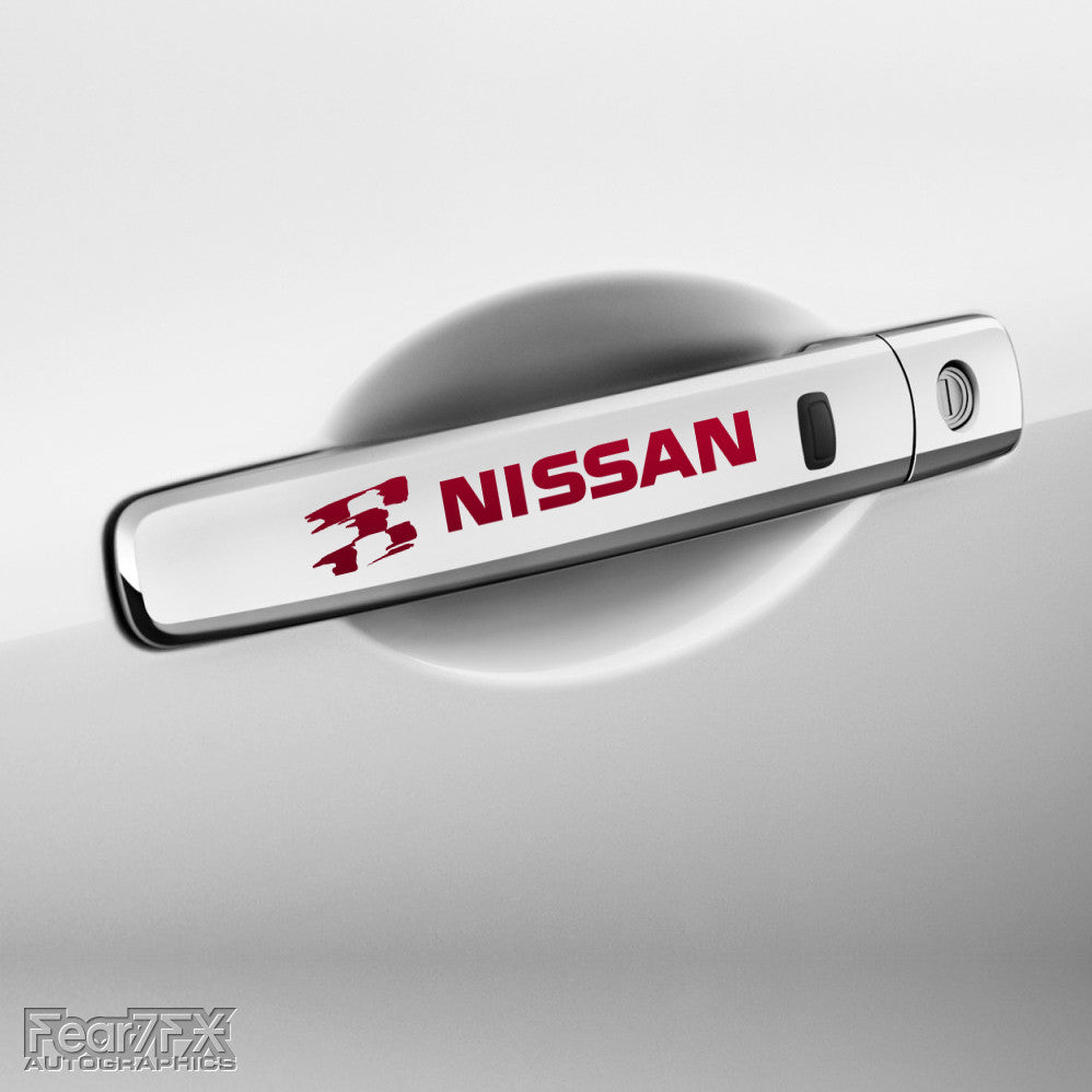 4x Nissan V2 Door Handle Vinyl Decals