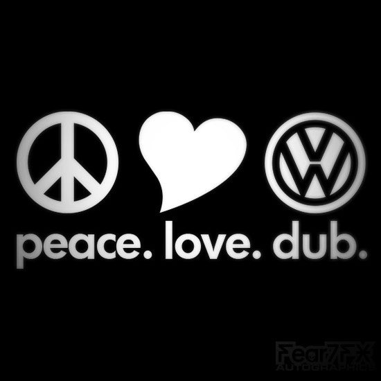 Peace Love Dub VW JDM Camper Decal Sticker