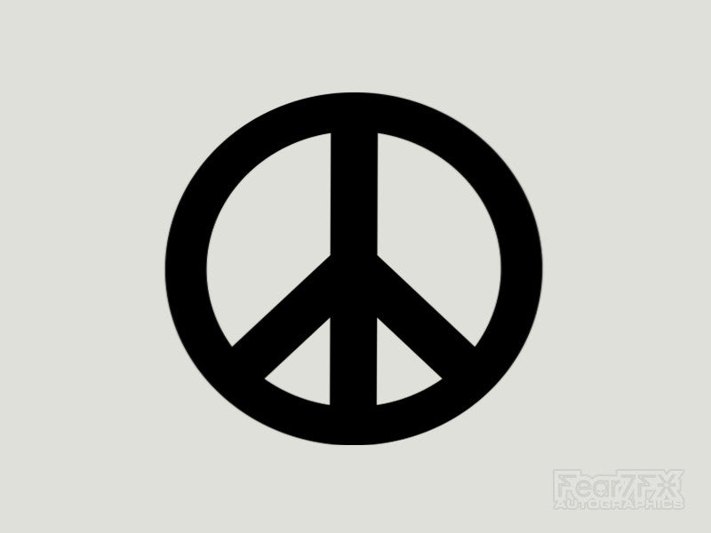 2x Peace Sign Surf Vinyl Transfer Decal
