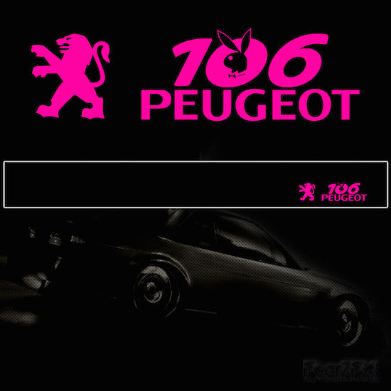 Peugeot 106 V2 Vinyl Windscreen SunStrip Any 2 Colours
