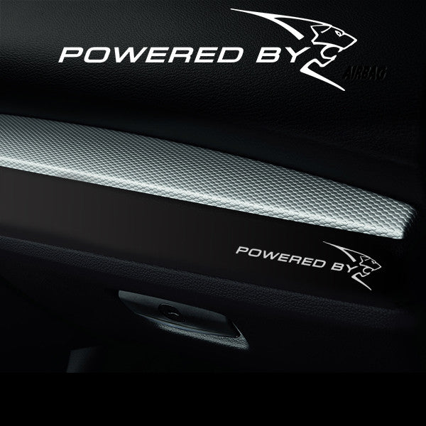 2x Peugeot Lion Dashboard Powered By Vinyl Decal