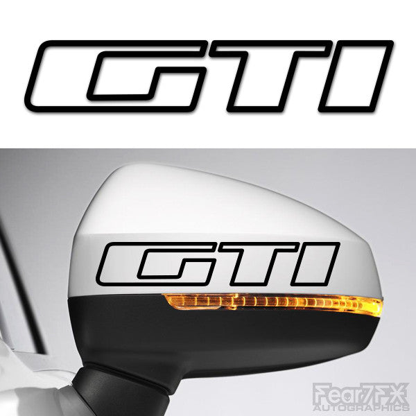 2x GTI V2 Side Mirror Vinyl Transfer Decals