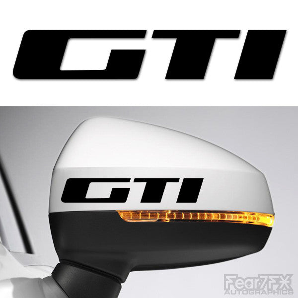 2x GTI Side Mirror Vinyl Transfer Decals