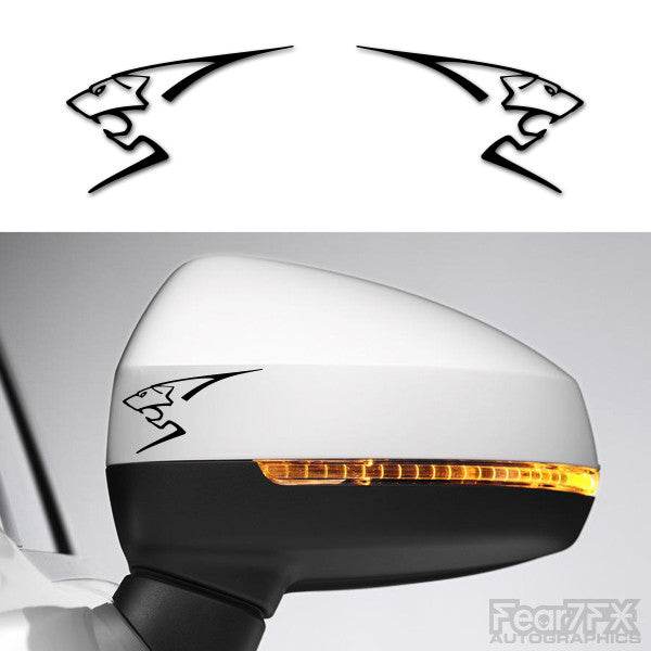 2x Peugeot Lion Side Mirror Vinyl Transfer Decals