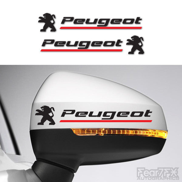 2x Peugeot Sport V2 Side Mirror Vinyl Transfer Decals