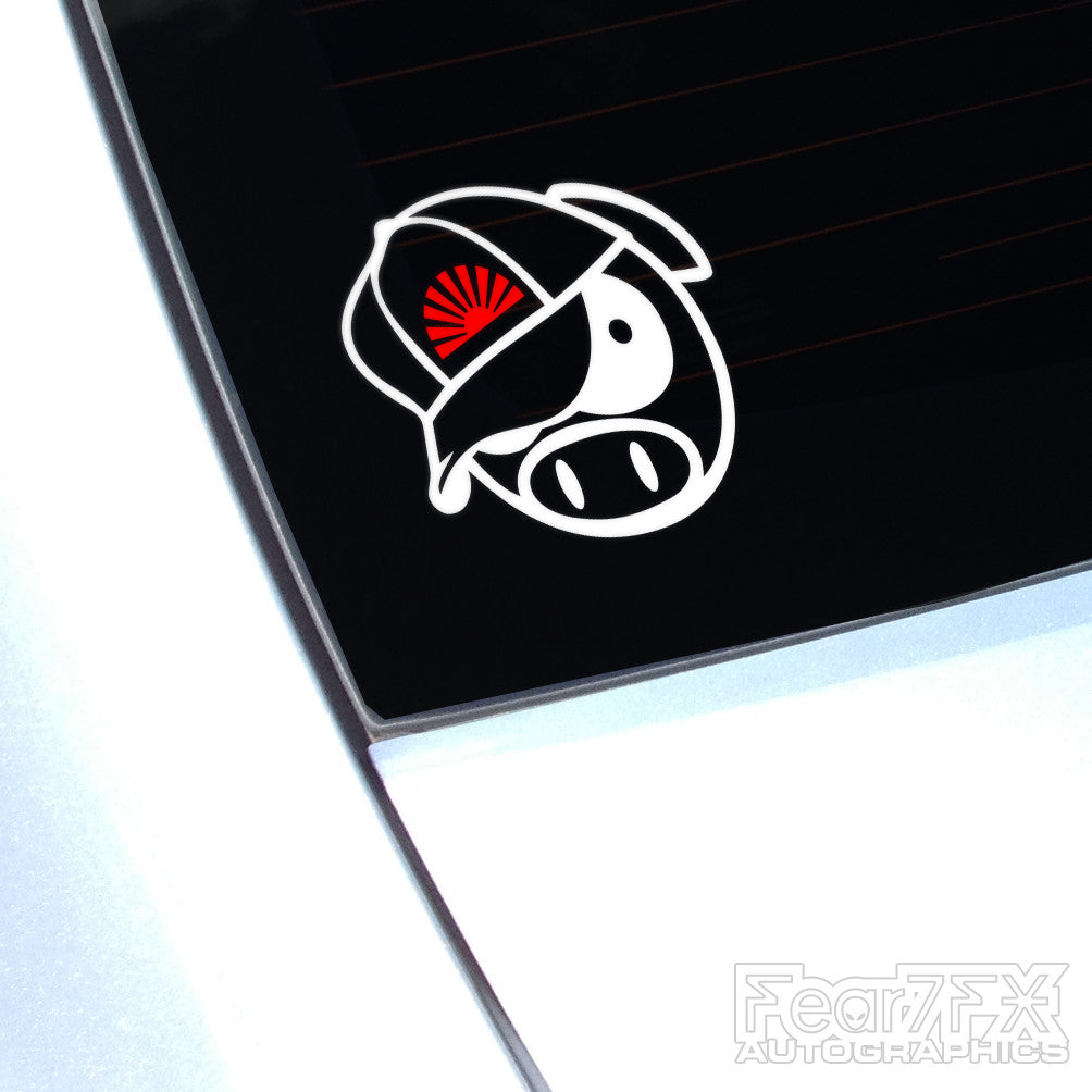 Pig Rising Subaru STI WRX JDM Euro Decal Sticker