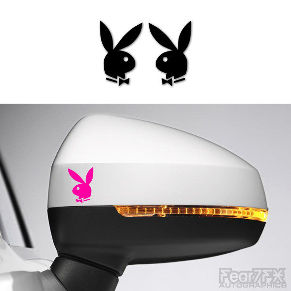 2x PlayBoy Logo Side Mirror Vinyl Transfer Decals