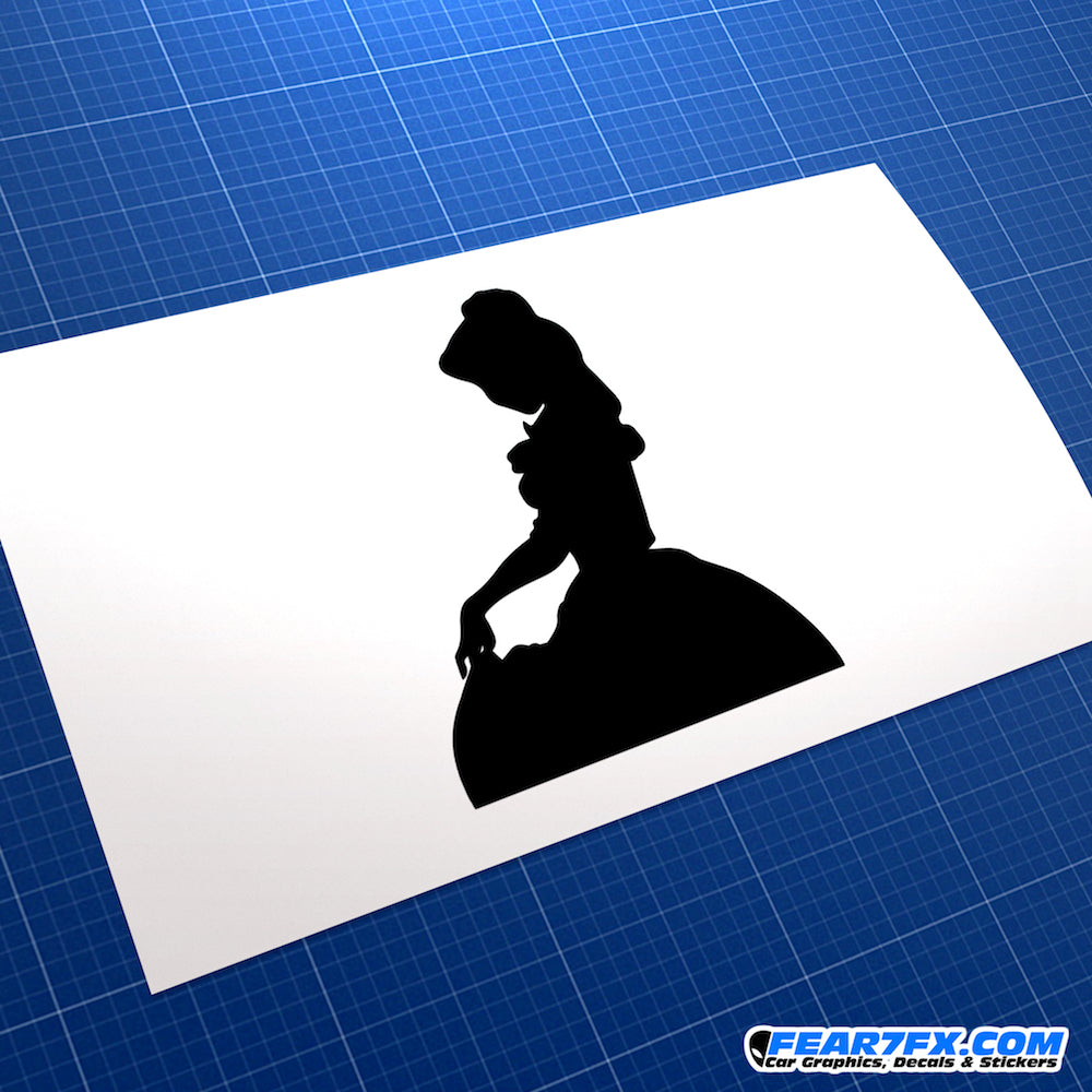 Princess Belle Vinyl Decal Sticker